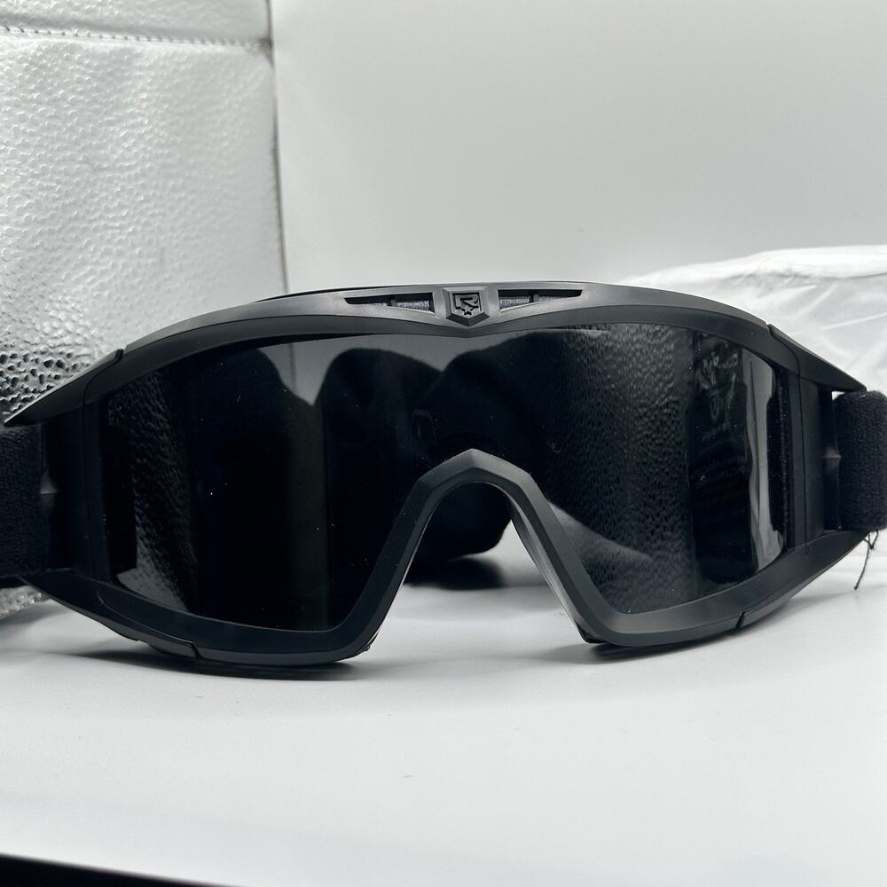Revision Safety Goggles Smoke Lens Black Frame, Elastic Strap +Cloth